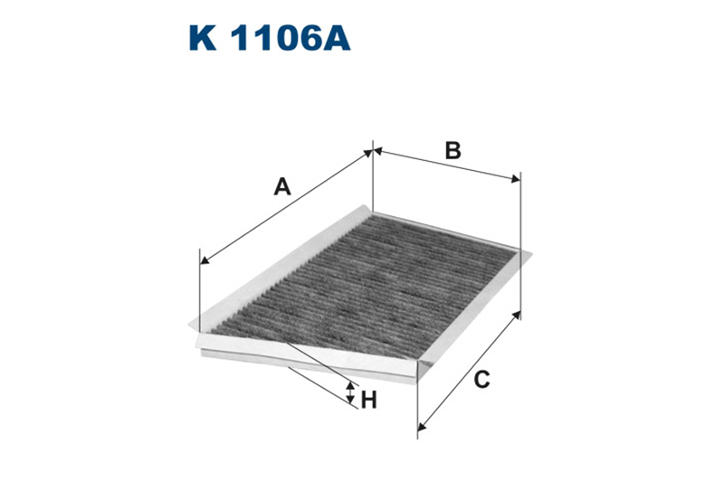 

К 1106А_Фильтр Салона Угольный Мв W203/S203/С209 Аll 00> FILTRON k1106a