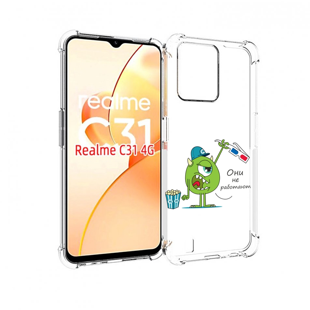 

Чехол MyPads Очки не работают для OPPO Realme C31, Прозрачный, Tocco