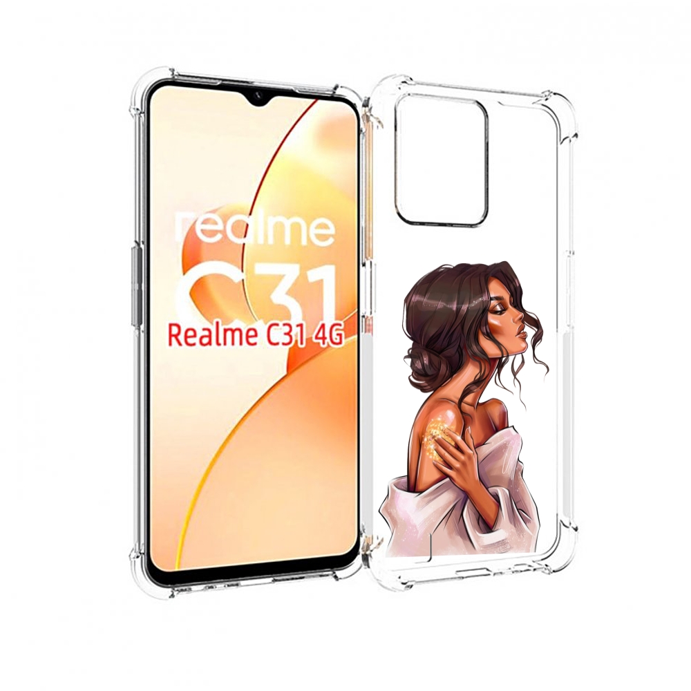 

Чехол MyPads Девушка-нежная женский для OPPO Realme C31, Прозрачный, Tocco