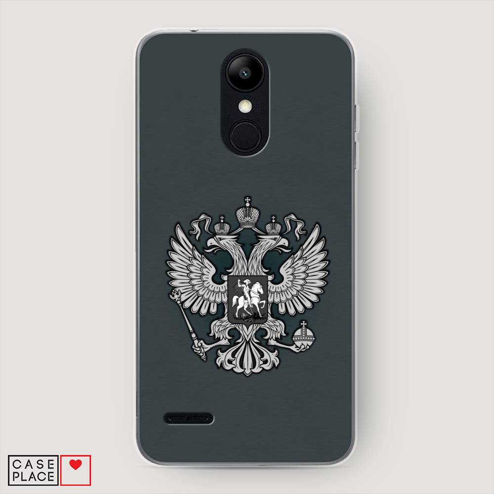 фото Чехол awog "герб россии серый" для lg k9 (k8 2018)