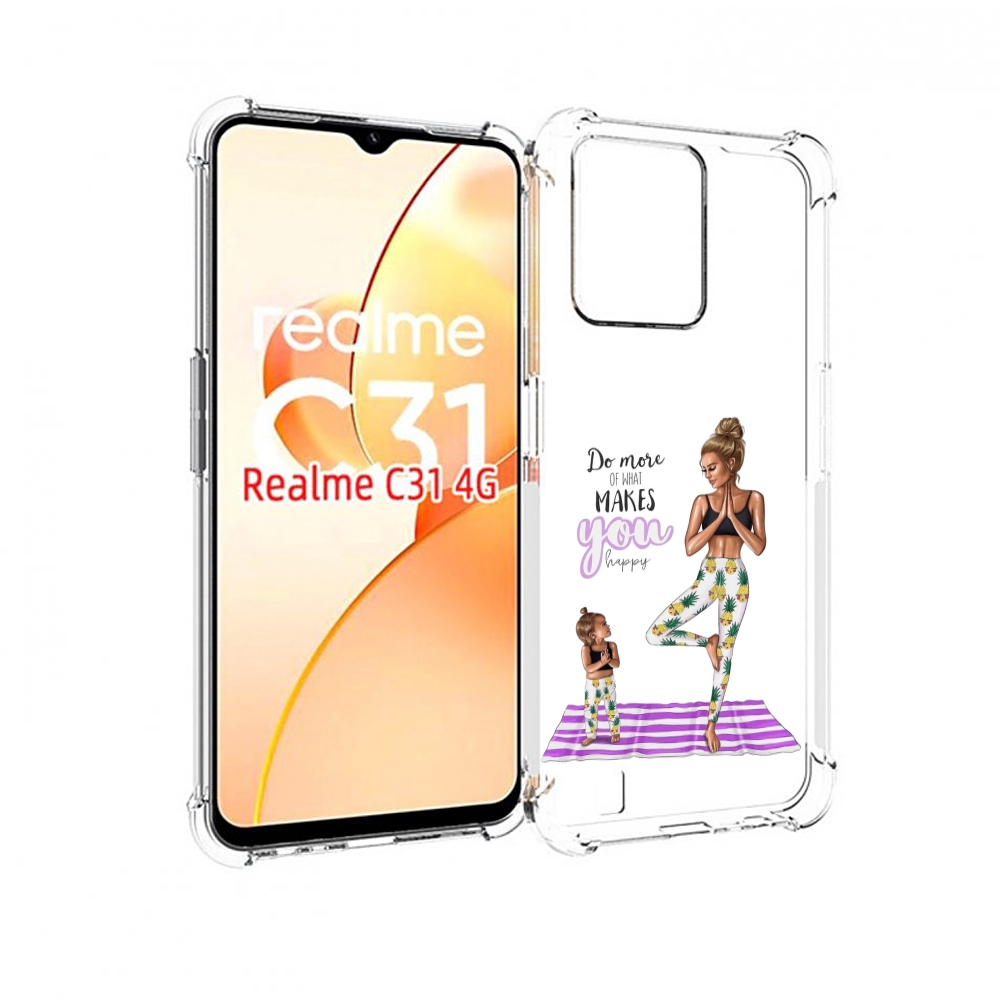 

Чехол MyPads Девочки-в-ананасах для OPPO Realme C31, Прозрачный, Tocco