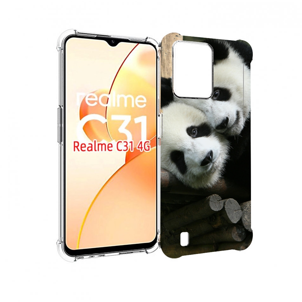 

Чехол MyPads Две-панды для OPPO Realme C31, Прозрачный, Tocco