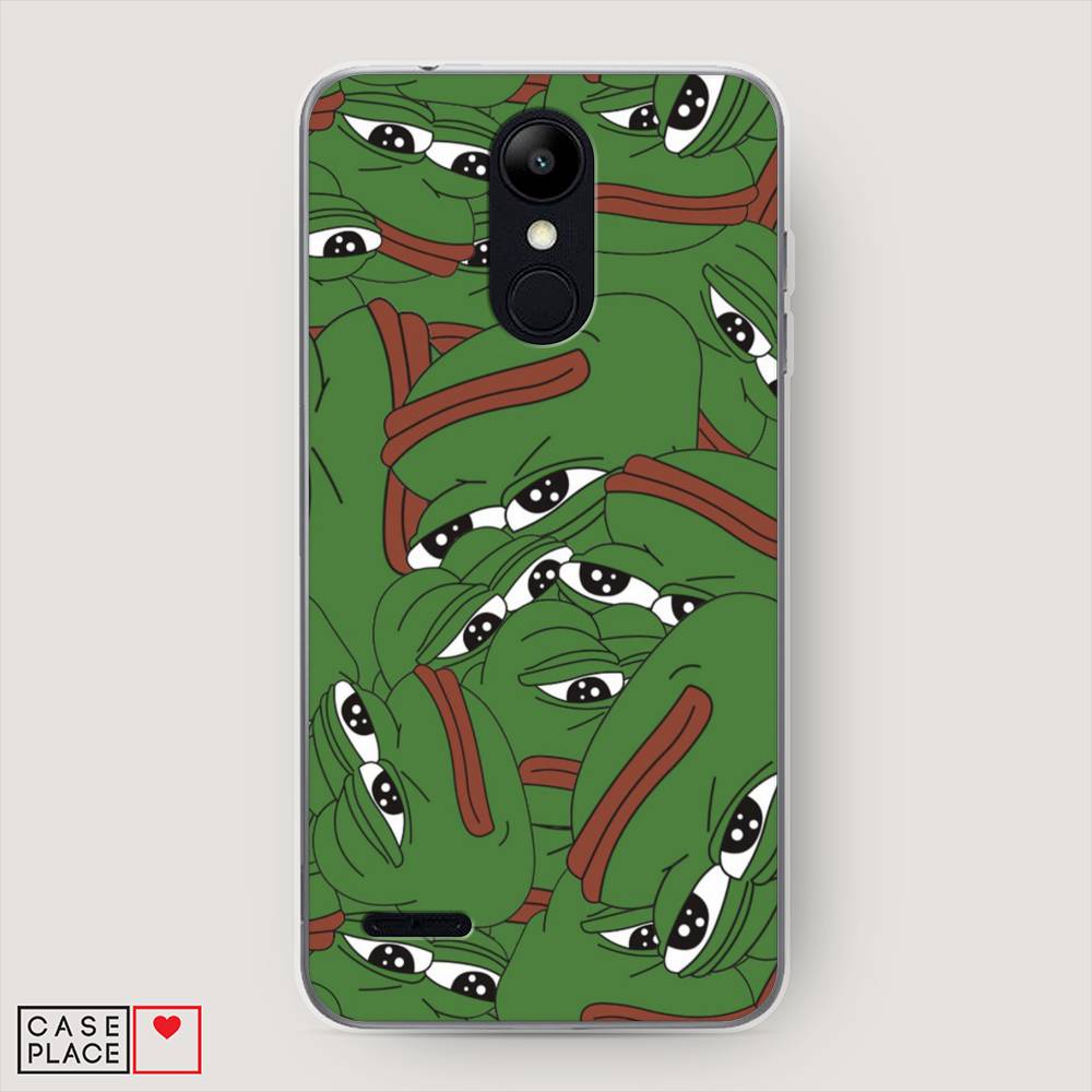 

Чехол Awog на LG K9 (K8 2018) "Печальный frog", Зеленый;белый, 83750-9