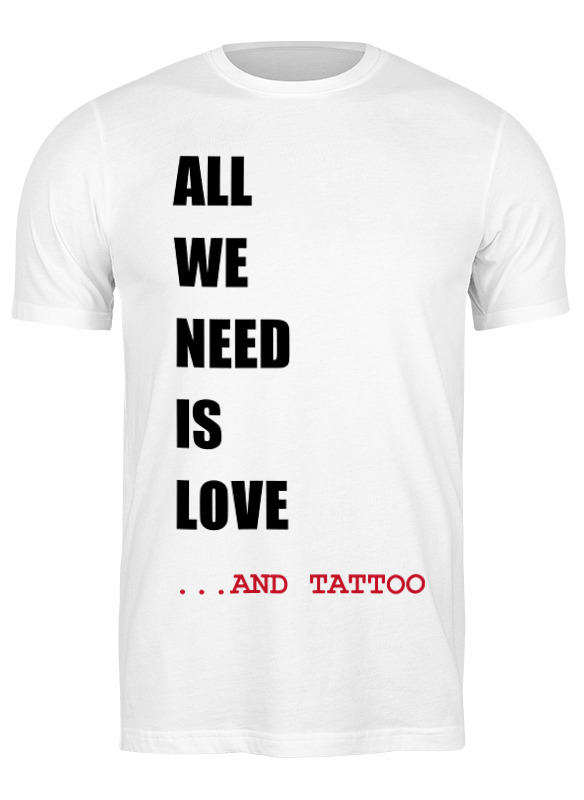 

Футболка женская Printio All we need is love m белая 3XL, Белый, All we need is love m