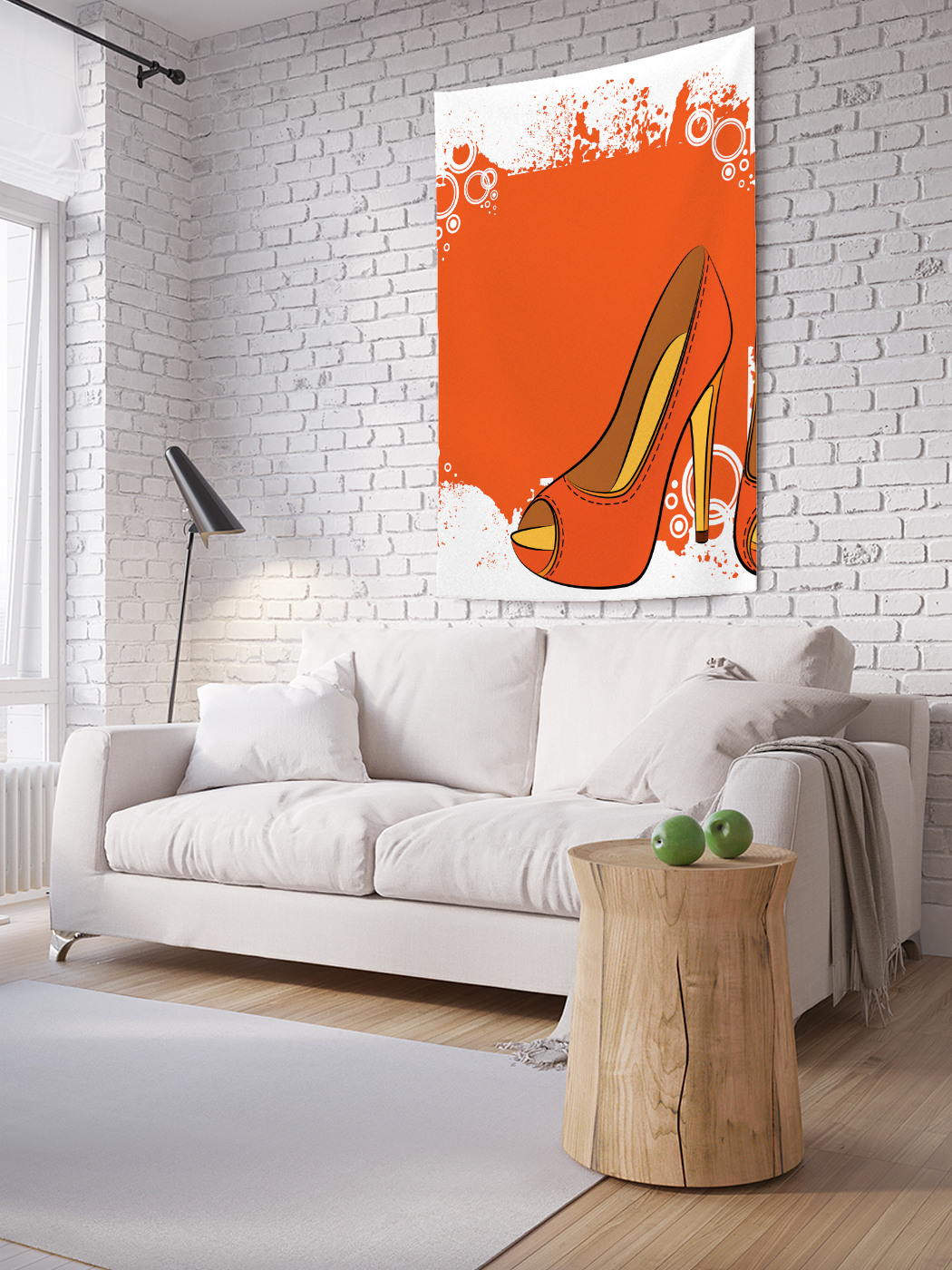 фото Вертикальное фотопанно на стену joyarty "туфли на каблуках", 100x150 см