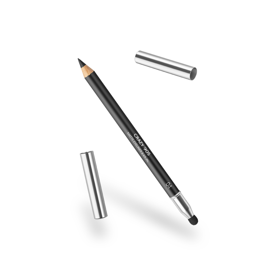 

Подводка-карандаш для глаз Kiko Milano Crazy '90s matte eyeliner and kajal, Черный, CRAZY '90S MATTE EYELINER AND KAJAL/ЯРКИЕ 90е - МАТОВАЯ ПОДВОДКА И КАРАНДАШ ДЛЯ ГЛАЗ