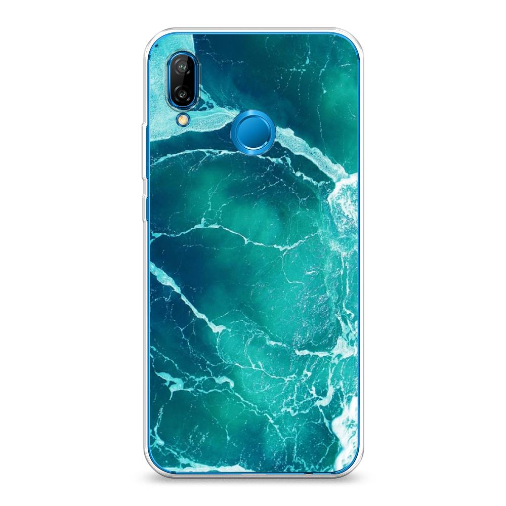 

Чехол Awog на Huawei Nova 3E "Изумрудный океан", Голубой;синий, 65650-4