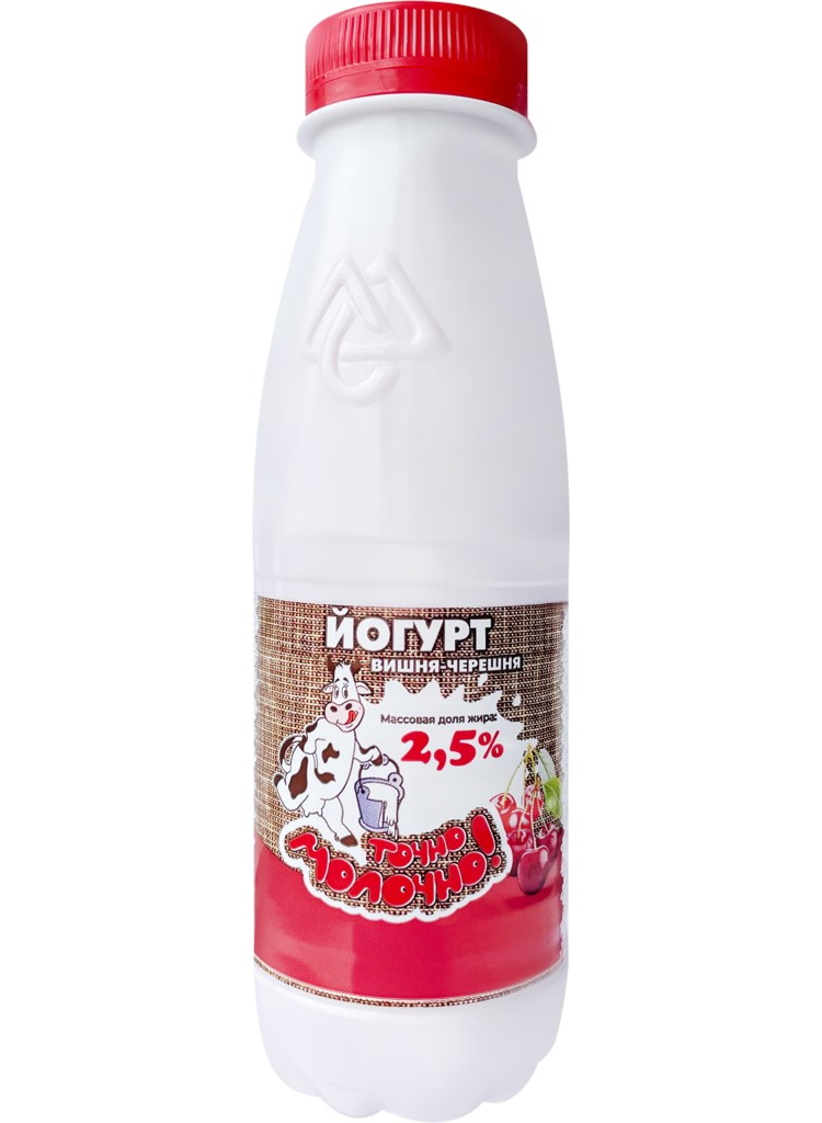 

Питьевой йогурт Точно молочно! вишня-черешня 2,5% БЗМЖ 330 г