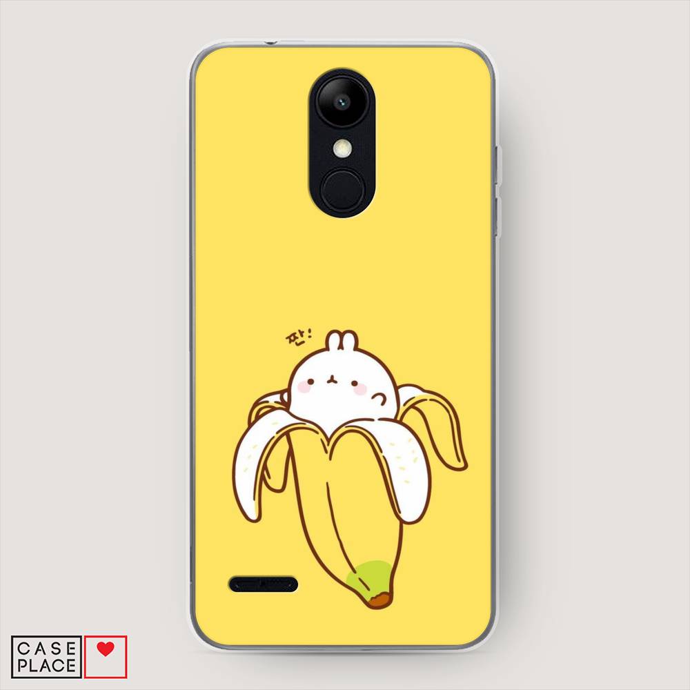 

Чехол Awog на LG K9 (K8 2018) "Зайчик-бананчик", Желтый;белый, 83750-2