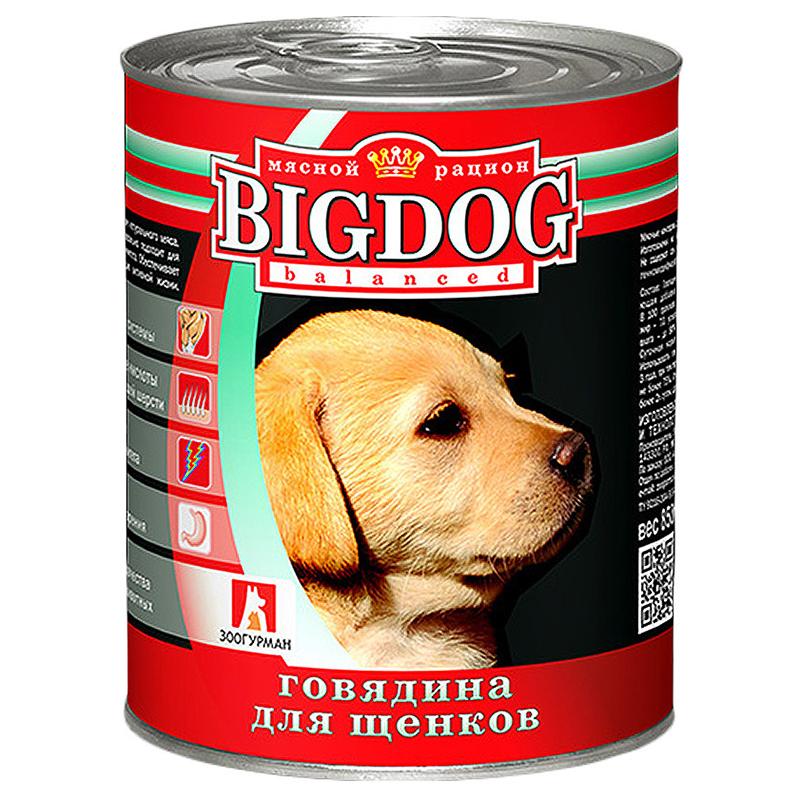 

Консервы для щенков Зоогурман Big Dog Говядина, 850 г