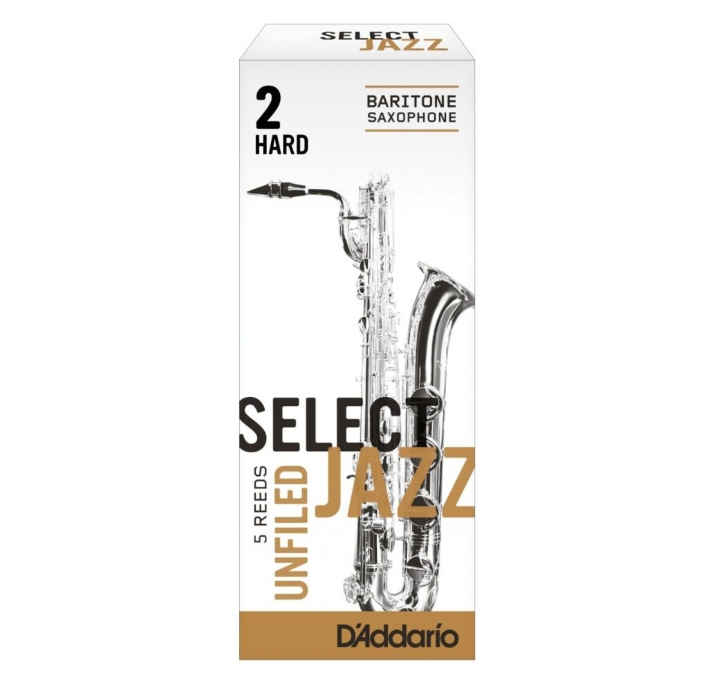 

Select Jazz Unfiled Трости для саксофона баритон, размер 2, жесткие (Hard), 5шт, Rico RRS