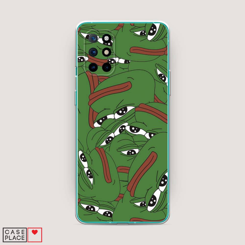 

Чехол Awog на OnePlus 8T / ВанПлас 8T "Печальный frog", Зеленый;белый, 151150-9