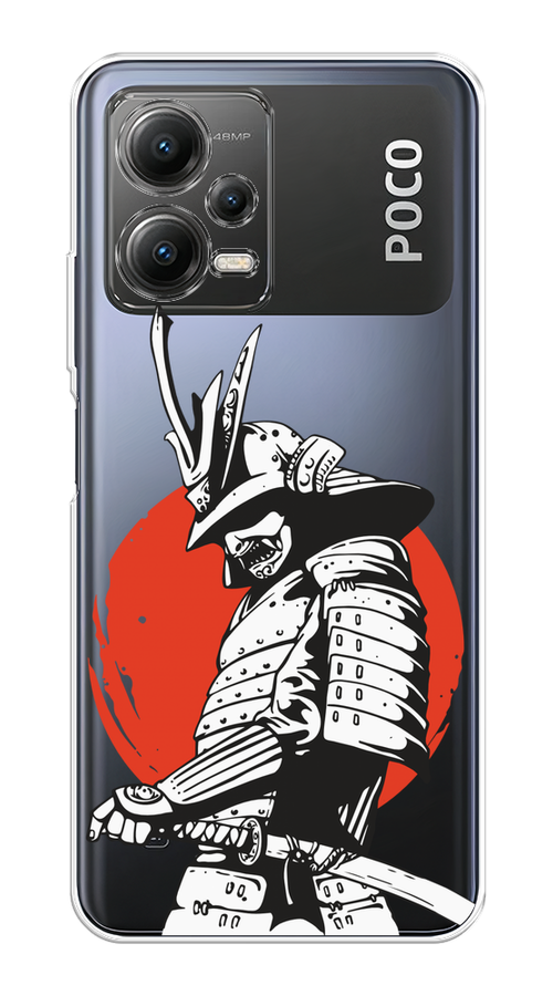 

Чехол на Xiaomi Poco X5 5G "Самурай с катаной", Черный;красный;белый, 317950-1
