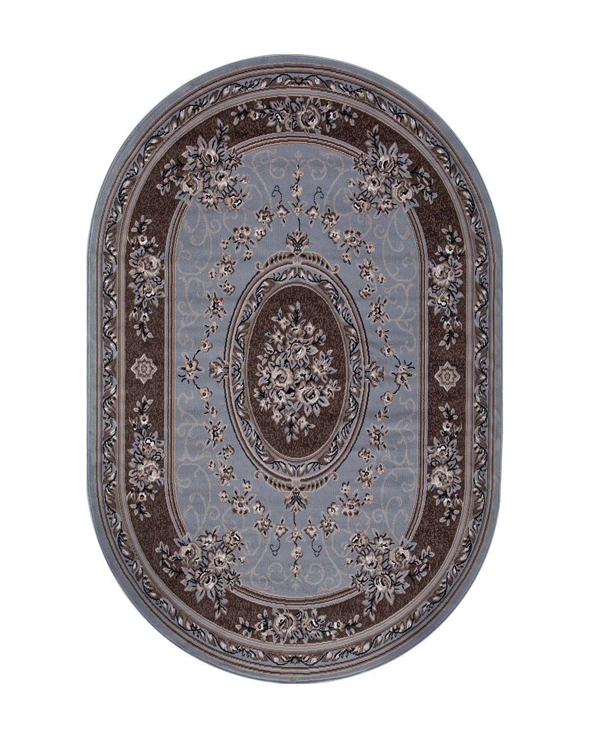 

Ковёр Merinos Sierra 80x150 овальный тёмно-синий тёмно-коричневый 5444