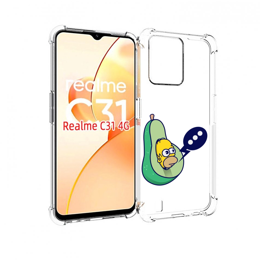

Чехол MyPads Гомер-авокадо для OPPO Realme C31, Прозрачный, Tocco