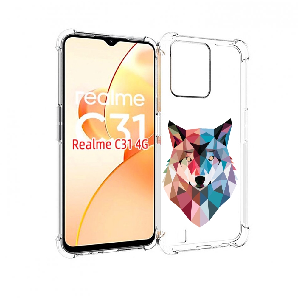 

Чехол MyPads Геометрический-волк для OPPO Realme C31, Прозрачный, Tocco