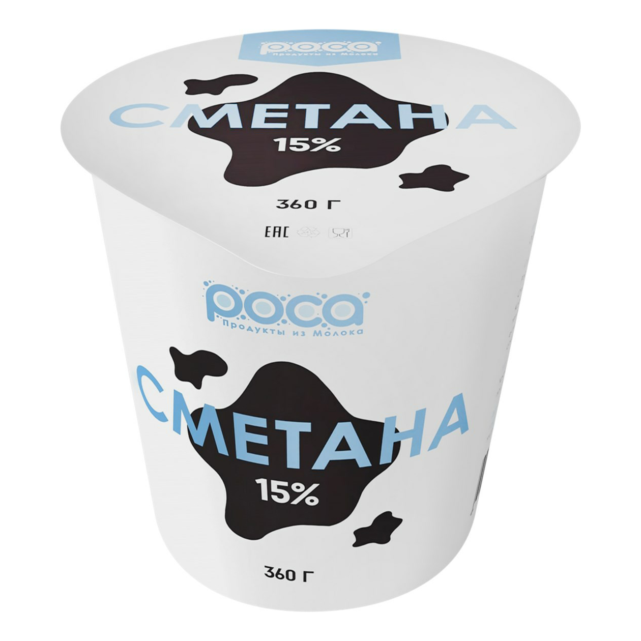 

Сметана Роса 15% БЗМЖ 360 г