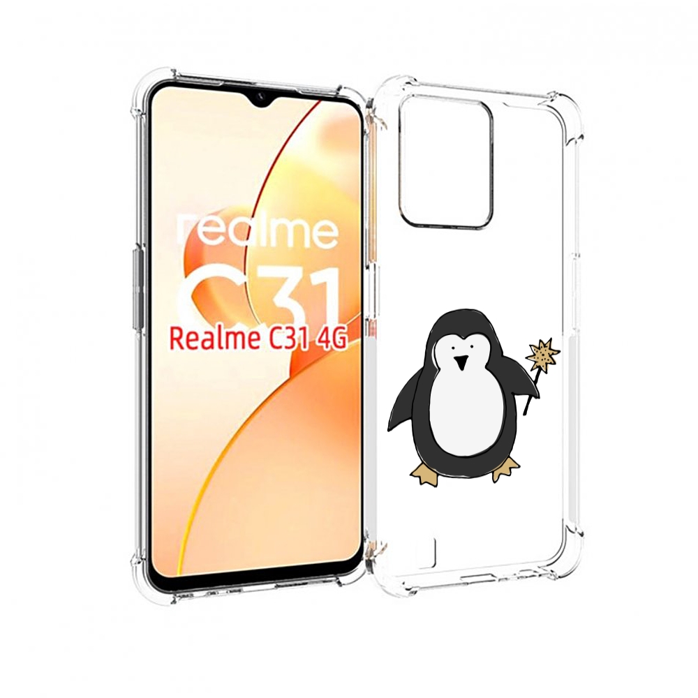 

Чехол MyPads Волшебный пингвин для OPPO Realme C31, Прозрачный, Tocco