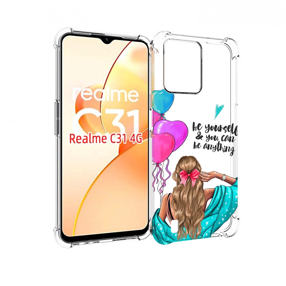 

Чехол MyPads Будь-собой для OPPO Realme C31, Прозрачный, Tocco
