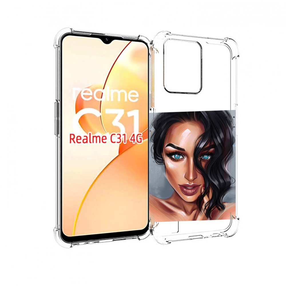 

Чехол MyPads Брюнетка для OPPO Realme C31, Прозрачный, Tocco