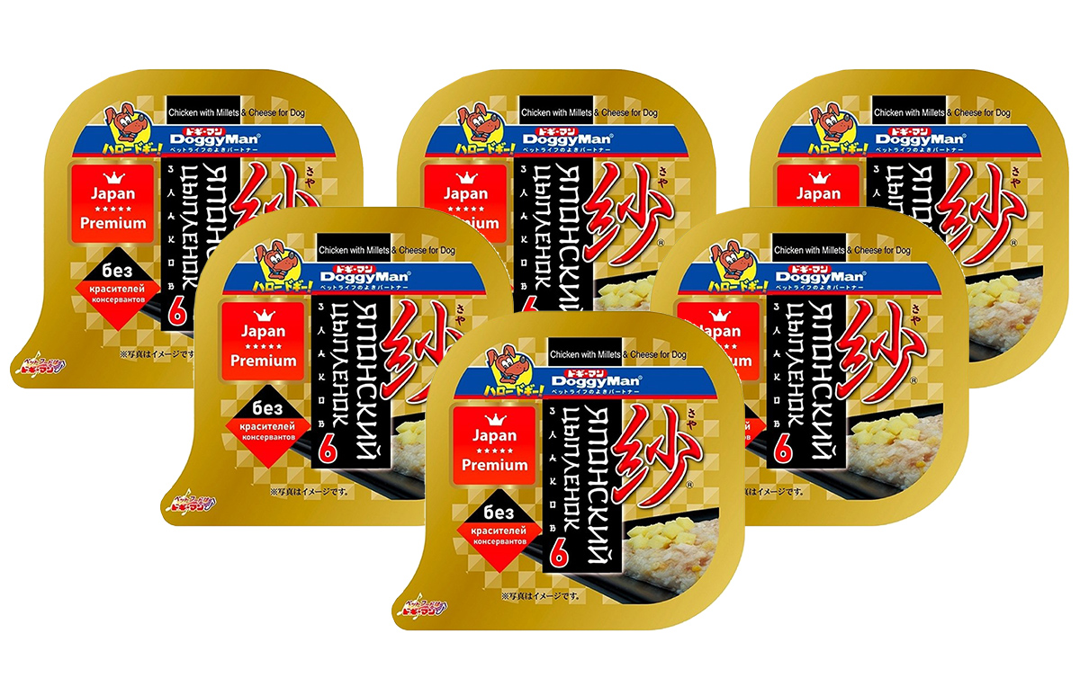 

Влажный корм для собак Japan Premium Pet 6 злаков здоровья Куриная печень, 6 шт 100 г