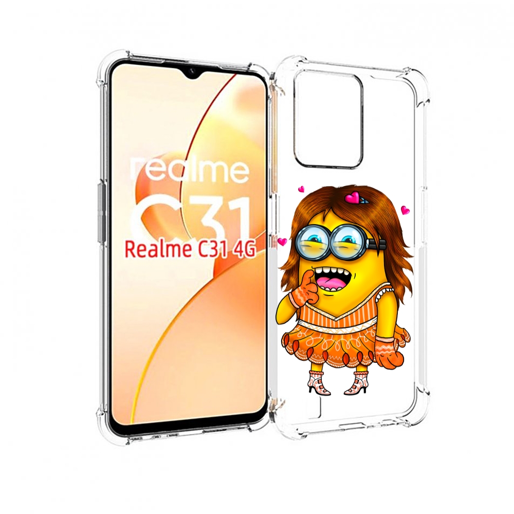 

Чехол MyPads Миньон девочка для OPPO Realme C31, Прозрачный, Tocco