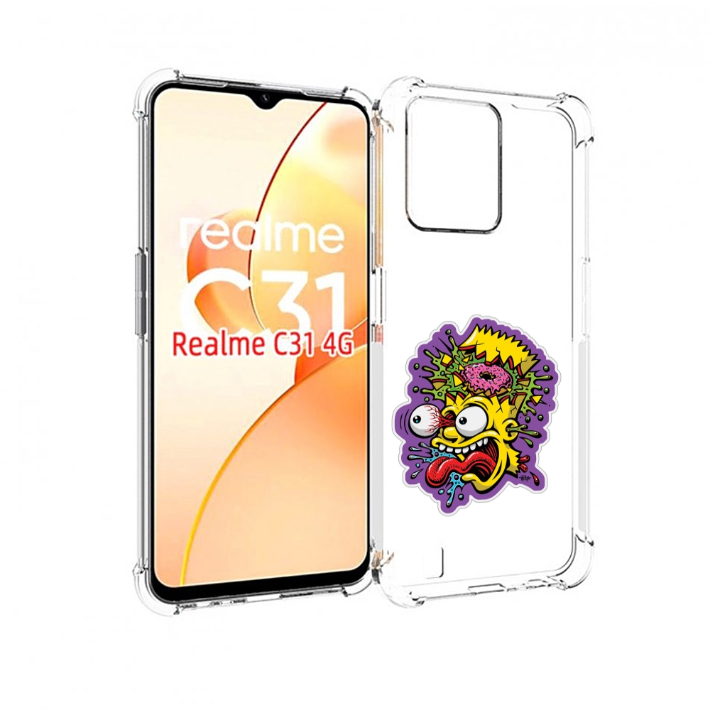 

Чехол MyPads Барт-Симпсон для OPPO Realme C31, Прозрачный, Tocco