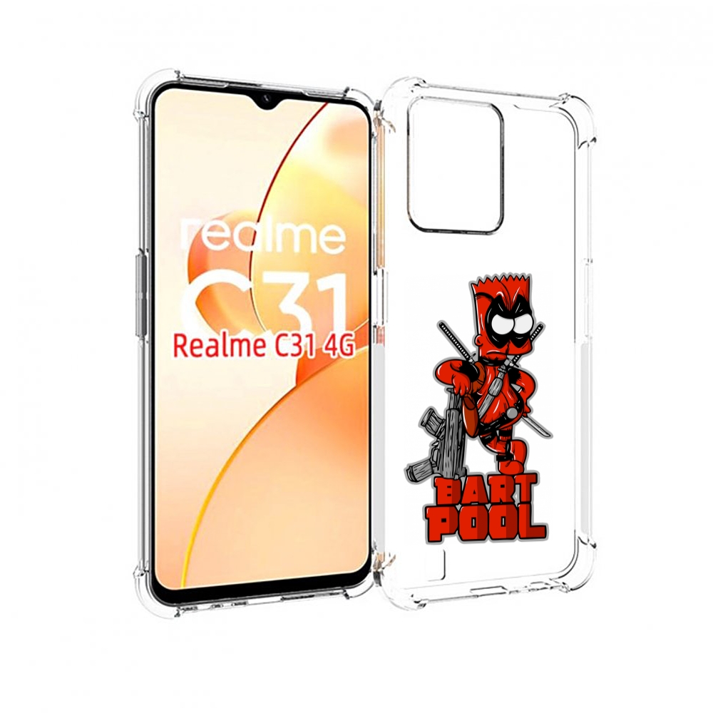 

Чехол MyPads Барт-Пул для OPPO Realme C31, Прозрачный, Tocco