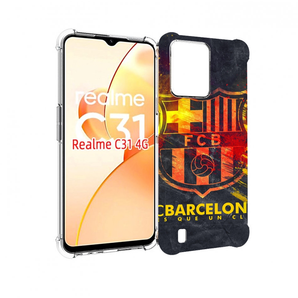 

Чехол MyPads Барселона мужской для OPPO Realme C31, Прозрачный, Tocco
