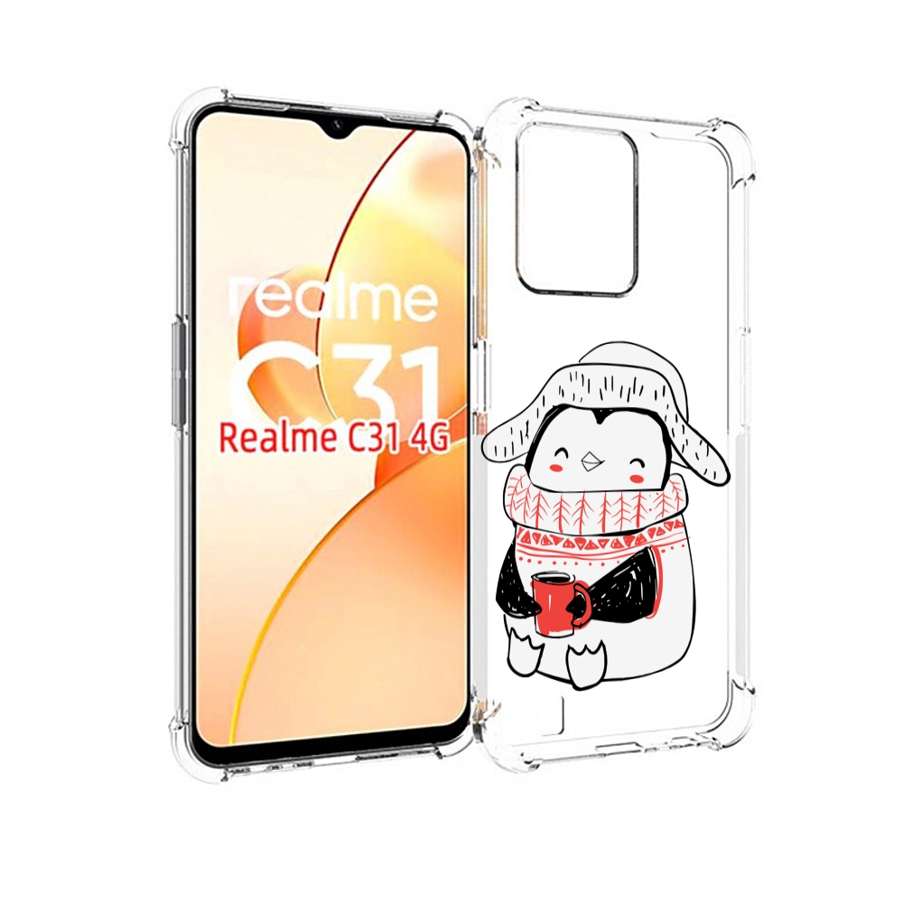 

Чехол MyPads Милый пингвин для OPPO Realme C31, Прозрачный, Tocco