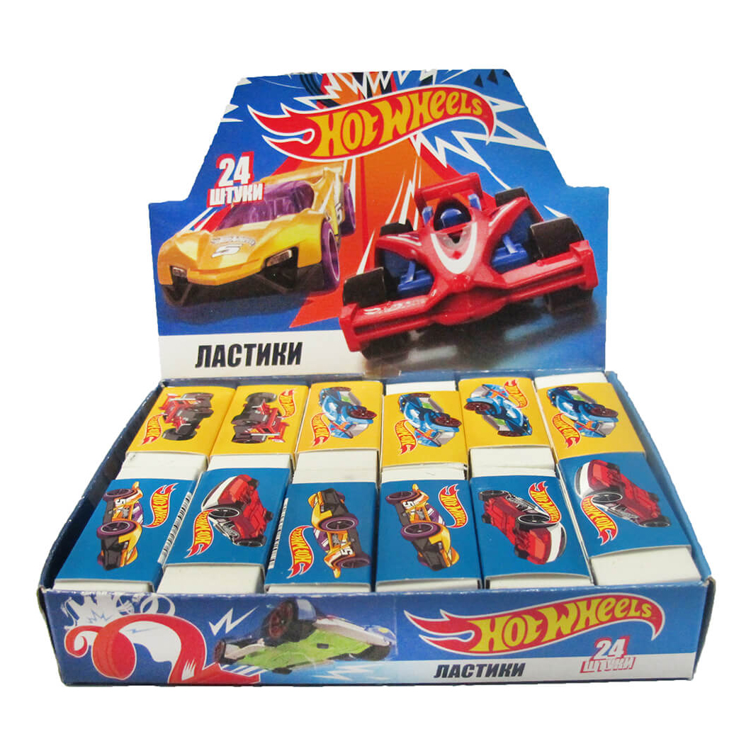 

Ластик Centrum Hot Wheels белый прямоугольный