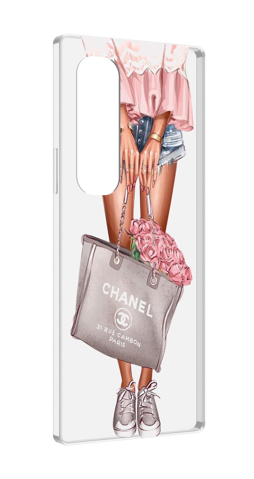 Чехол MyPads Сумка-с-цветами женский для Samsung Galaxy Z Fold 4 (SM-F936)