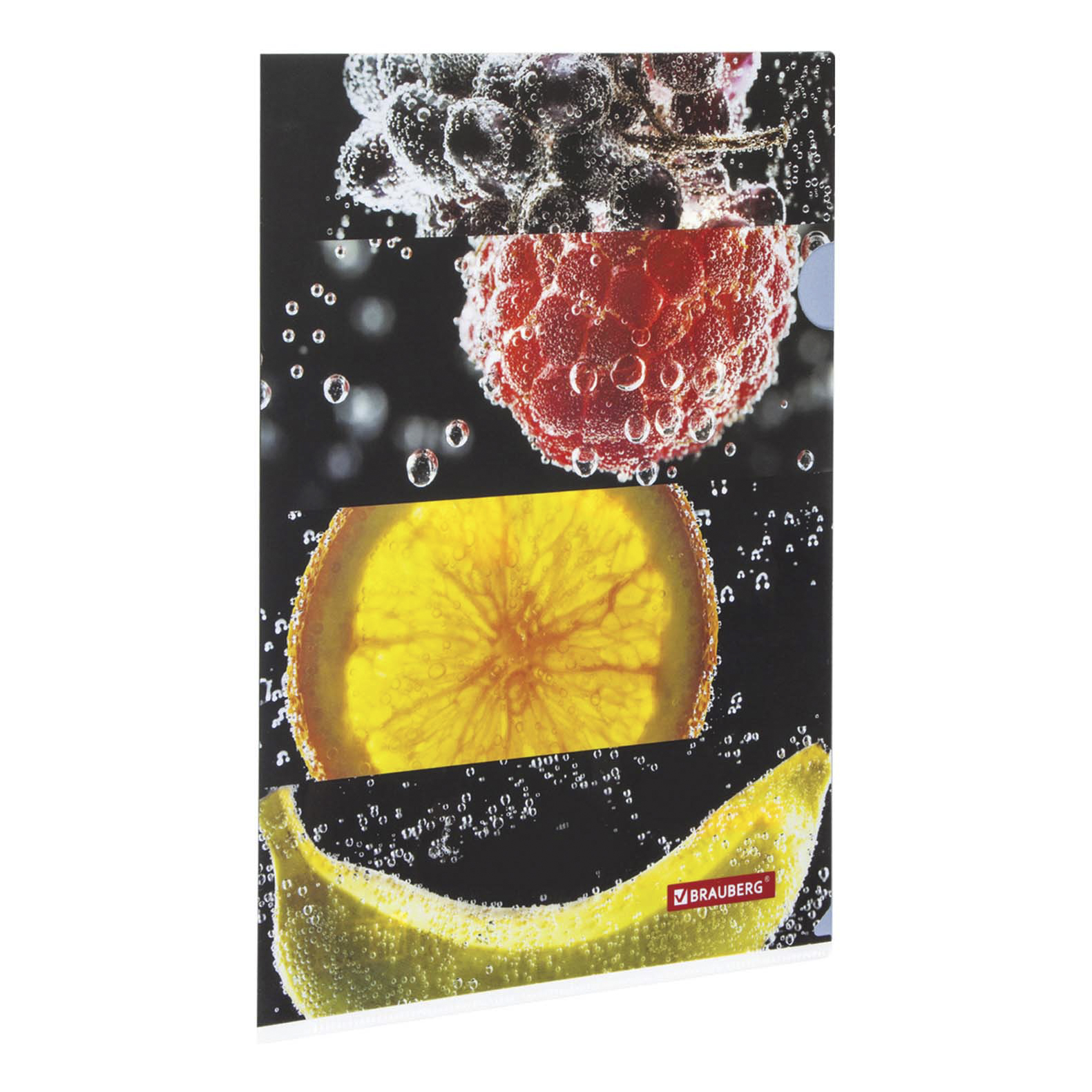 

Папка-уголок Brauberg Fresh zone А4 пластиковая 31 х 22 см, Разноцветный