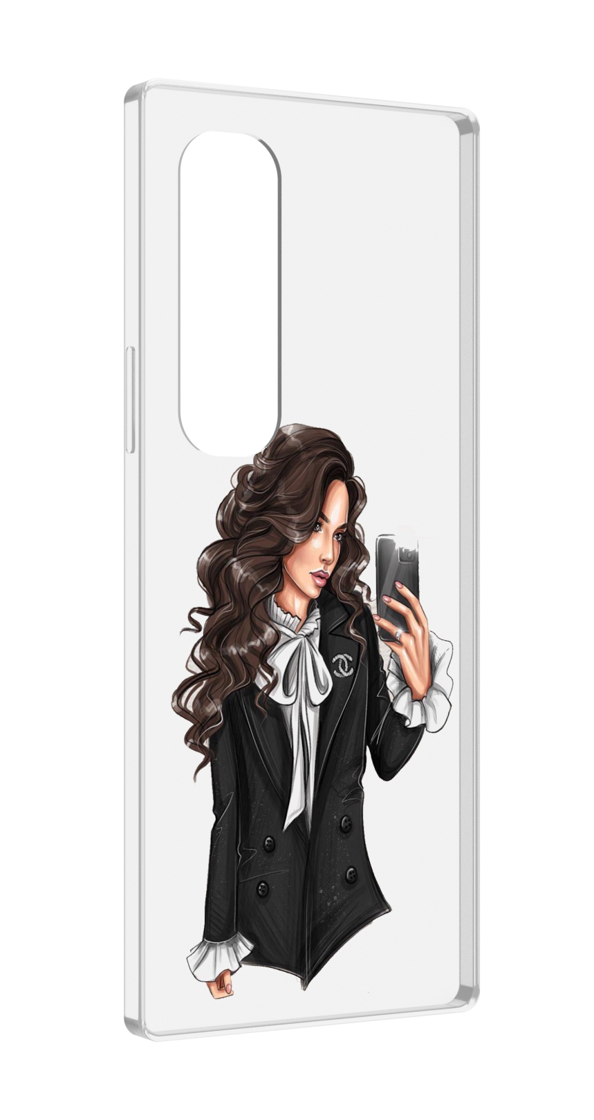 

Чехол MyPads Стильная-девушка для Samsung Galaxy Z Fold 4 (SM-F936), Прозрачный, Tocco