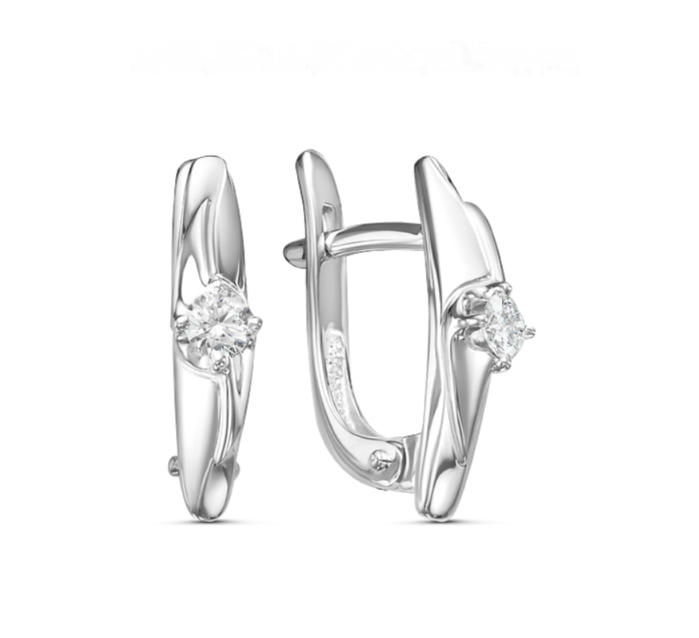 

Серьги из белого золота со шпинелью Бриллианты Костромы 02-0331, 02-0331