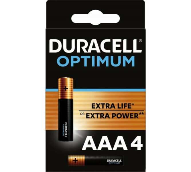 

Батарейка Duracell Lr03 Ааа Bl-4 Optimum DURACELL арт. 5014062