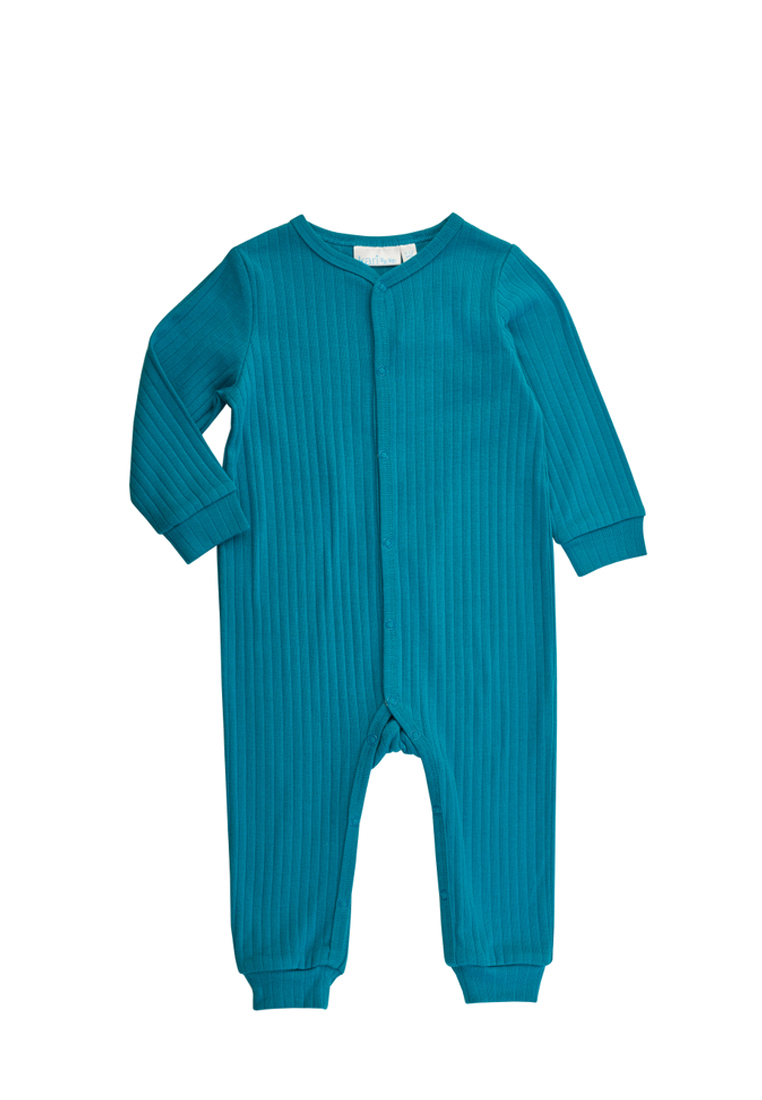 

Комбинезон для мальчика в рубчик SS23B08400506 Kari baby 206606 цв.изумрудный р.1-3m, Голубой, 206606