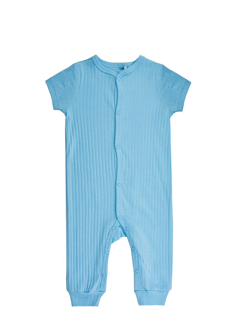 фото Комбинезон детский без рукавов в рубчик ss23b087 kari baby 205694 цв.голубой р.9-12m
