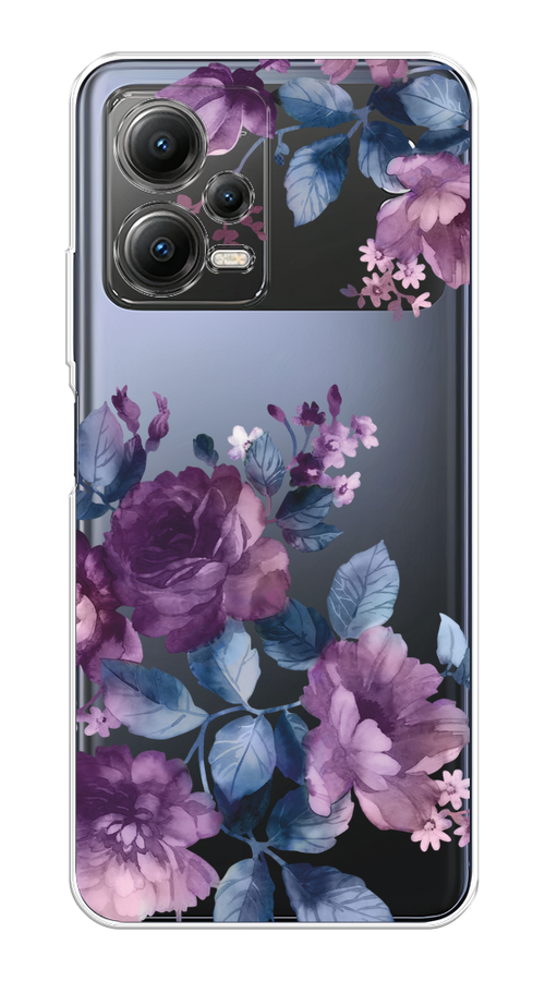 

Чехол на Xiaomi Poco X5 5G "Purple Blossoms", Синий;фиолетовый, 317950-1