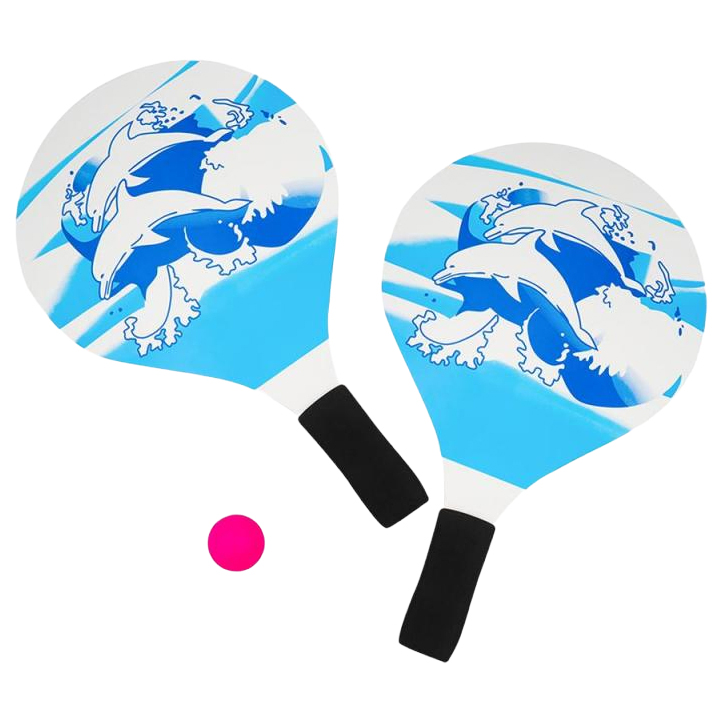 фото Набор для пляжного тенниса sport&fun ракетки + мяч деревянный в ассортименте