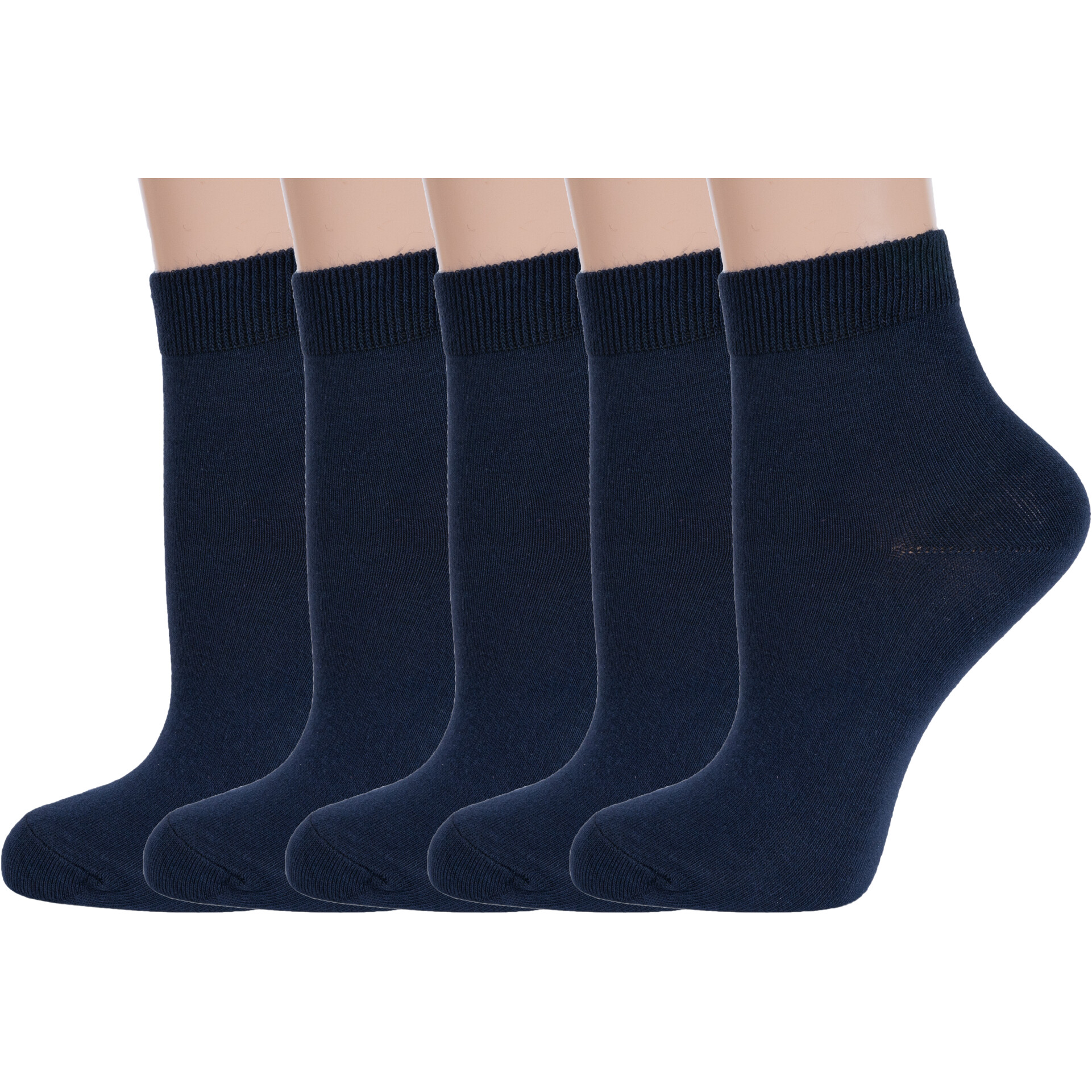 Комплект носков женских Rusocks 5-С-420/1 синих 23-25, 5 пар