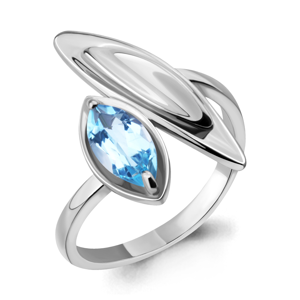 

Кольцо из серебра с топазом р. , Aquamarine 6919502_925_р, 6919502_925_р