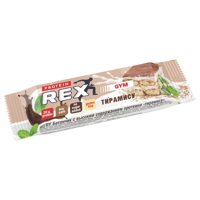 фото Протеиновый батончик protein rex тирамису 60 г proteinrex