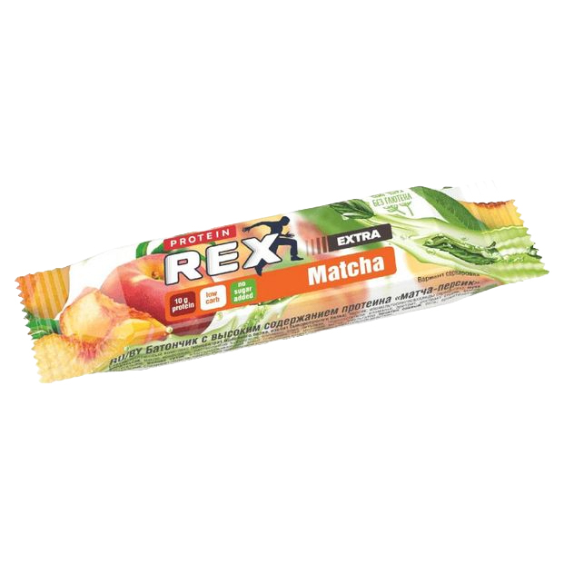 фото Протеиновый батончик protein rex матча персик 40 г proteinrex