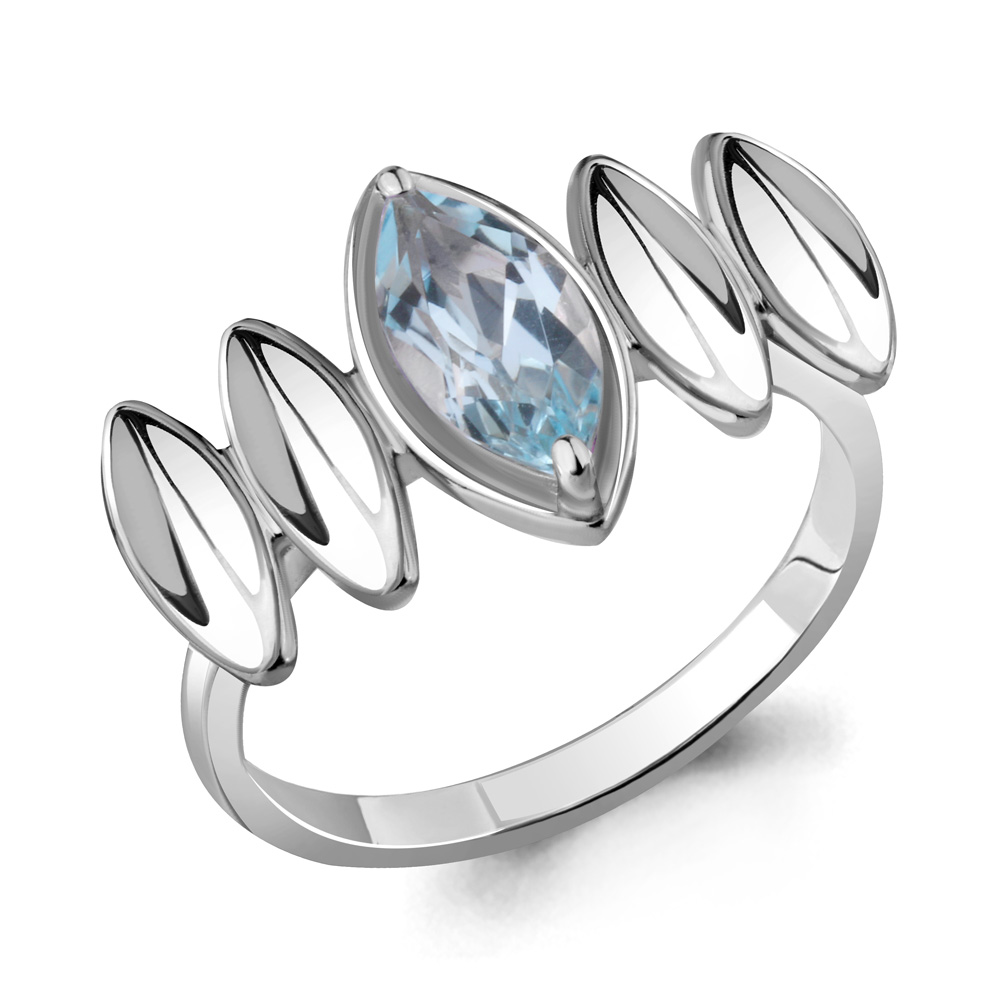 

Кольцо из серебра с топазом р. , Aquamarine 6919402_925_р, 6919402_925_р