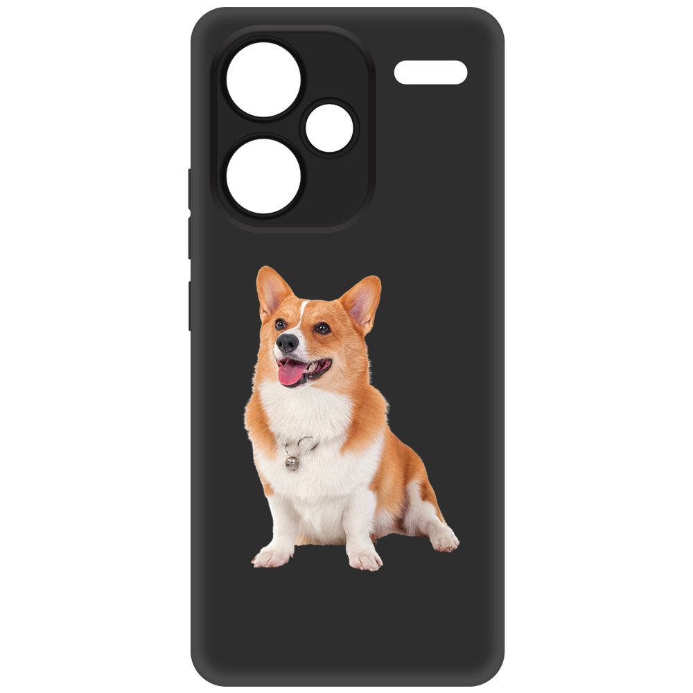 

Чехол-накладка Krutoff Soft Case Корги для Xiaomi Redmi Note 13 Pro+ 5G черный