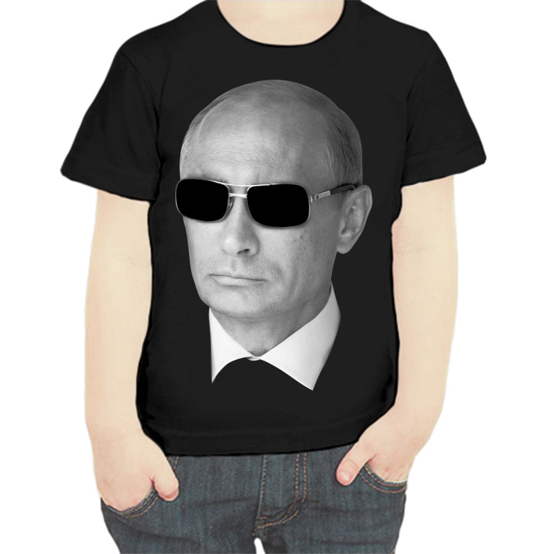 

Футболка мальчику черная 34 р-р с Путиным в очках, Черный, fdm_putin_v_ochkah