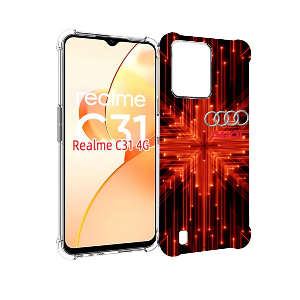 

Чехол MyPads Ауди-на-неоновом-фоне для OPPO Realme C31, Прозрачный, Tocco