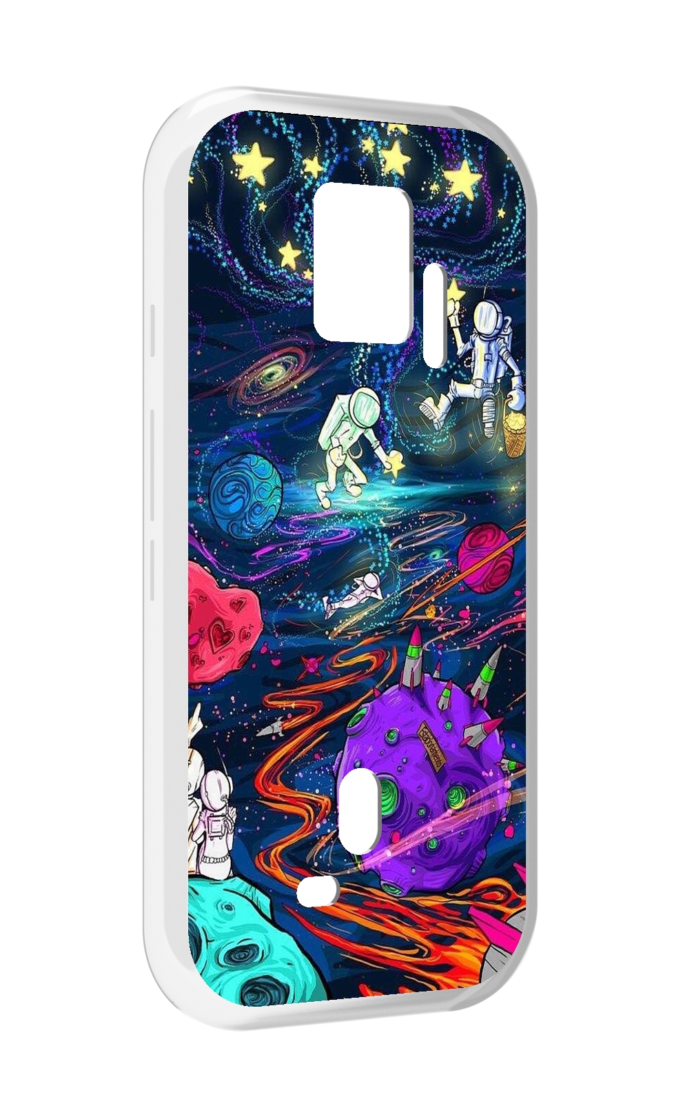 Чехол MyPads красочный космос для ZTE Nubia Red Magic 7S Pro
