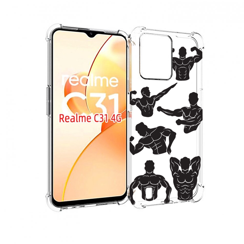 

Чехол MyPads Атлет мужской для OPPO Realme C31, Прозрачный, Tocco